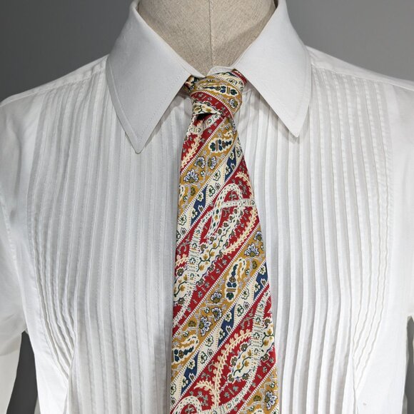 GANT 100% silk necktie colourful vintage floral paisley neck tie made in Italy - Picture 8 of 9